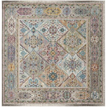 Safavieh Aria Square Area Rug Cream & Multicolor - 6 ft.-5 in. x 6 ft.-5 in. ARA127C-6SQ